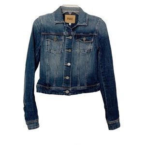 Paige Distressed Blue Jean Denim Jacket Size XS